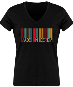 Made in Cergy 19 8751355 tee shirt femme 150 gr col v tee shirt femme 150 gr col v face